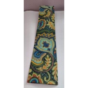 Vintage Rooster Tie Square End Abstract All Cotton Paisley 56" X 3.25"